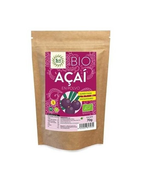 Açaí En Polvo Bio 70 Gramos  Sol Natural