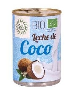 Leche De Coco Para Cocinar Lata Bio 400 Mililitros Sol Natural 2