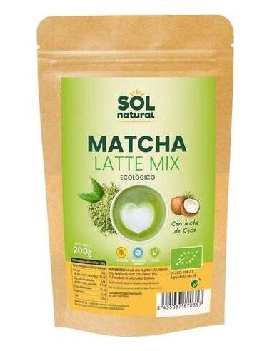 Matcha Latte Mix Bio 200 Gramos  Sol Natural